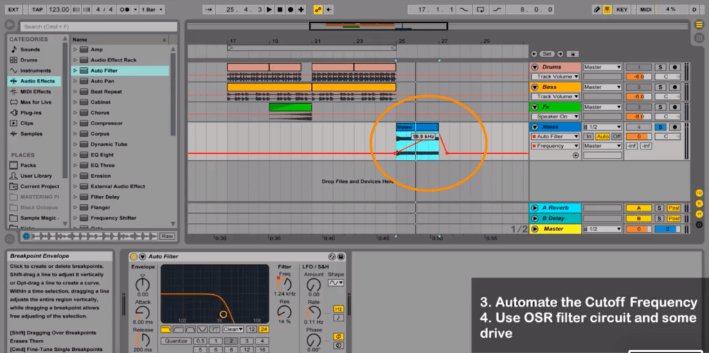 Automate the cut off frequency 