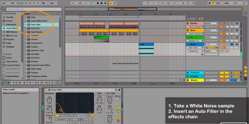 Ableton Live 9 Audio Effect Auto FIlter