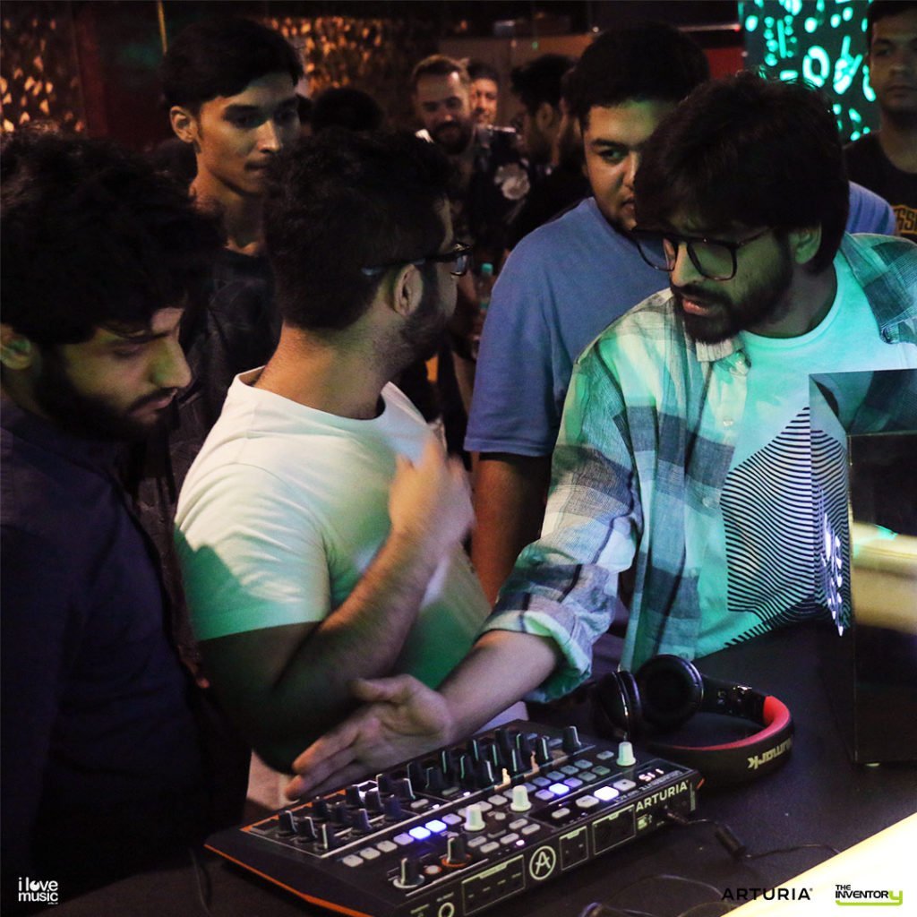 I Love Music Academy instructor Sushant Joshi with students at Arturia Meet 2019
