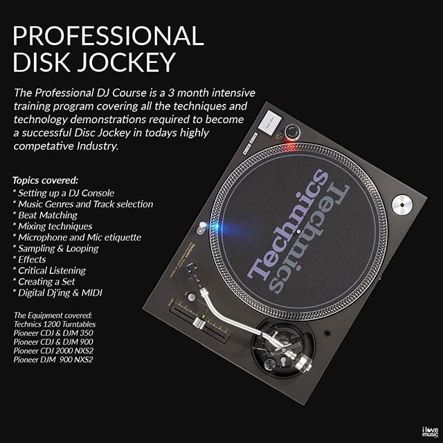 Professional Disk Jockey Course I Love Music Academy Poster