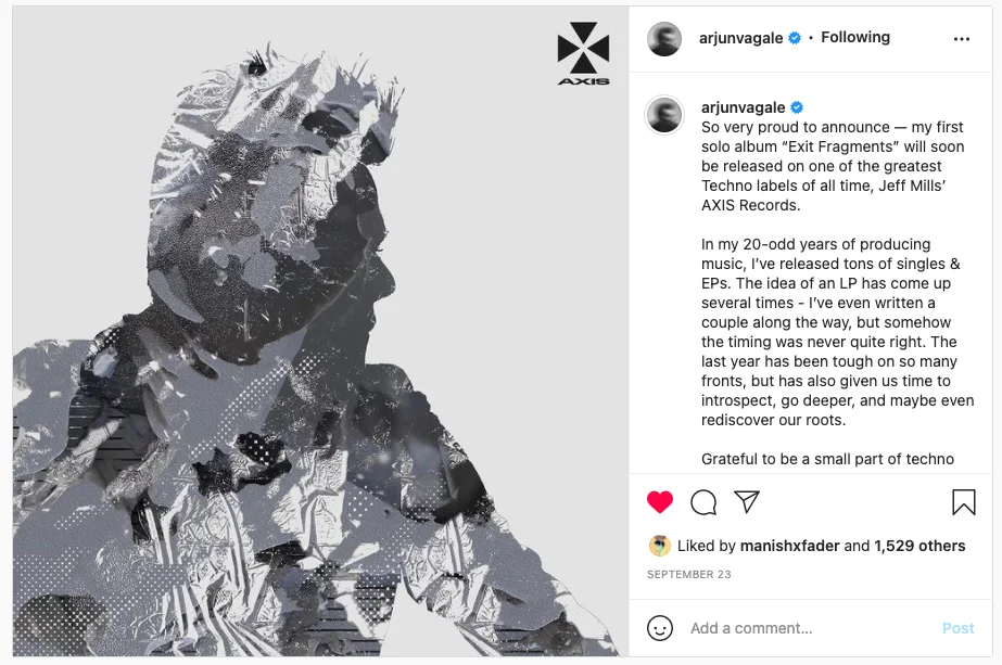 Av Axis Records Insta post
