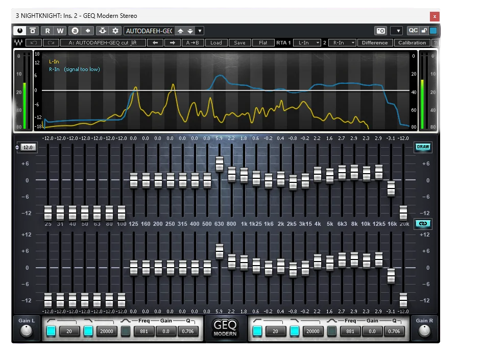 Graphic EQ for mixing